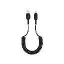 Câble USB-A vers USB-C en spirale – Résistant & Extensible